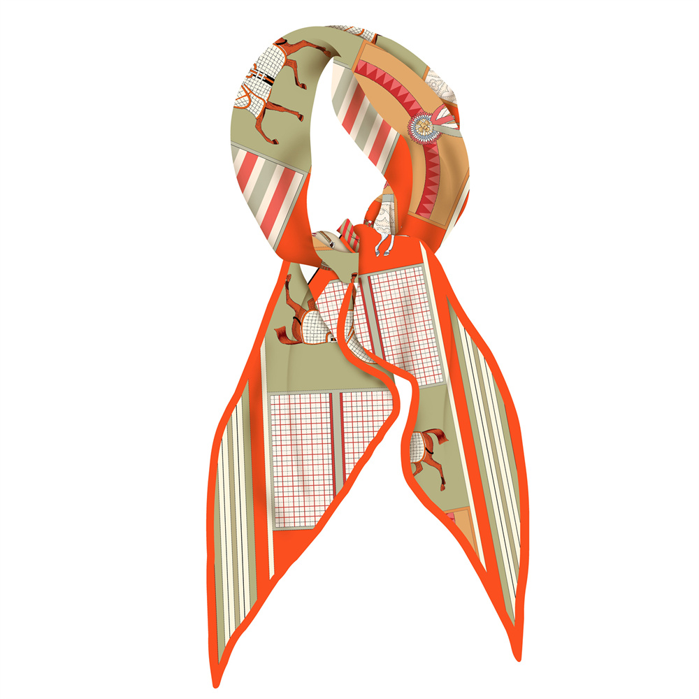 New Design Fashion Printed Sil - Scarf Silk Square ulasan dan harga