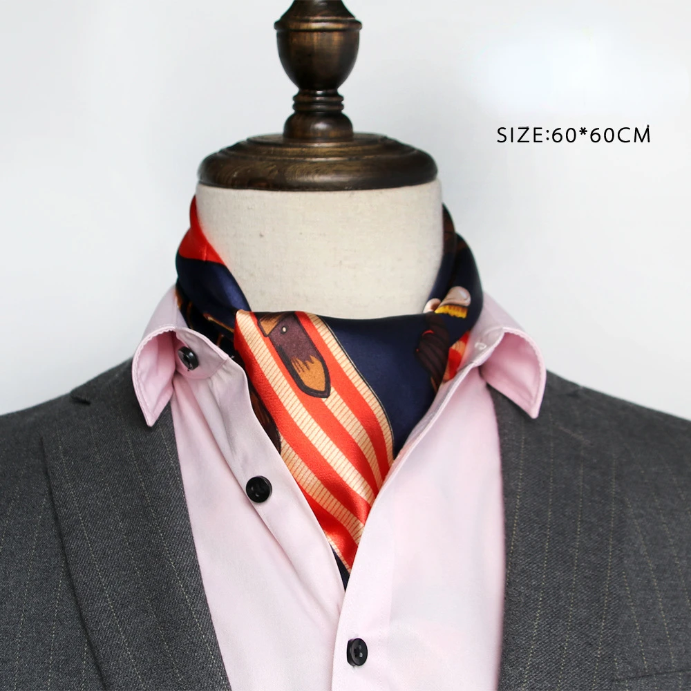 British Men's Silk Scarf Small - Scarf Silk Square ulasan dan harga