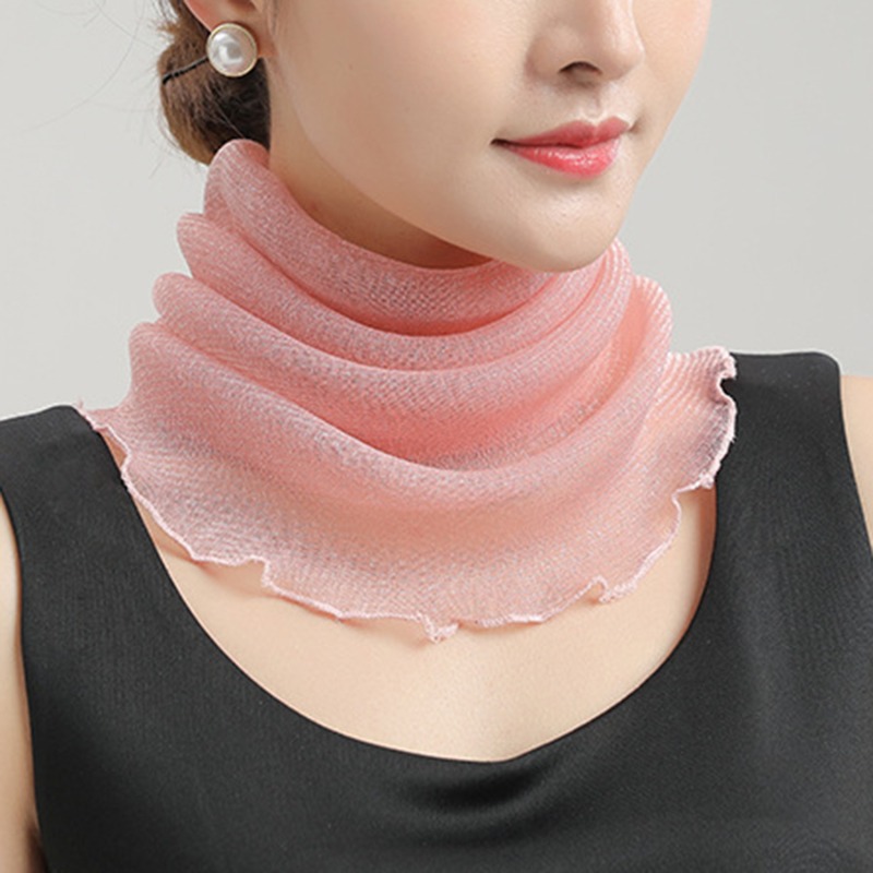 Spring Summer Chiffon Neck Col - Face Scarf Mask ulasan dan harga