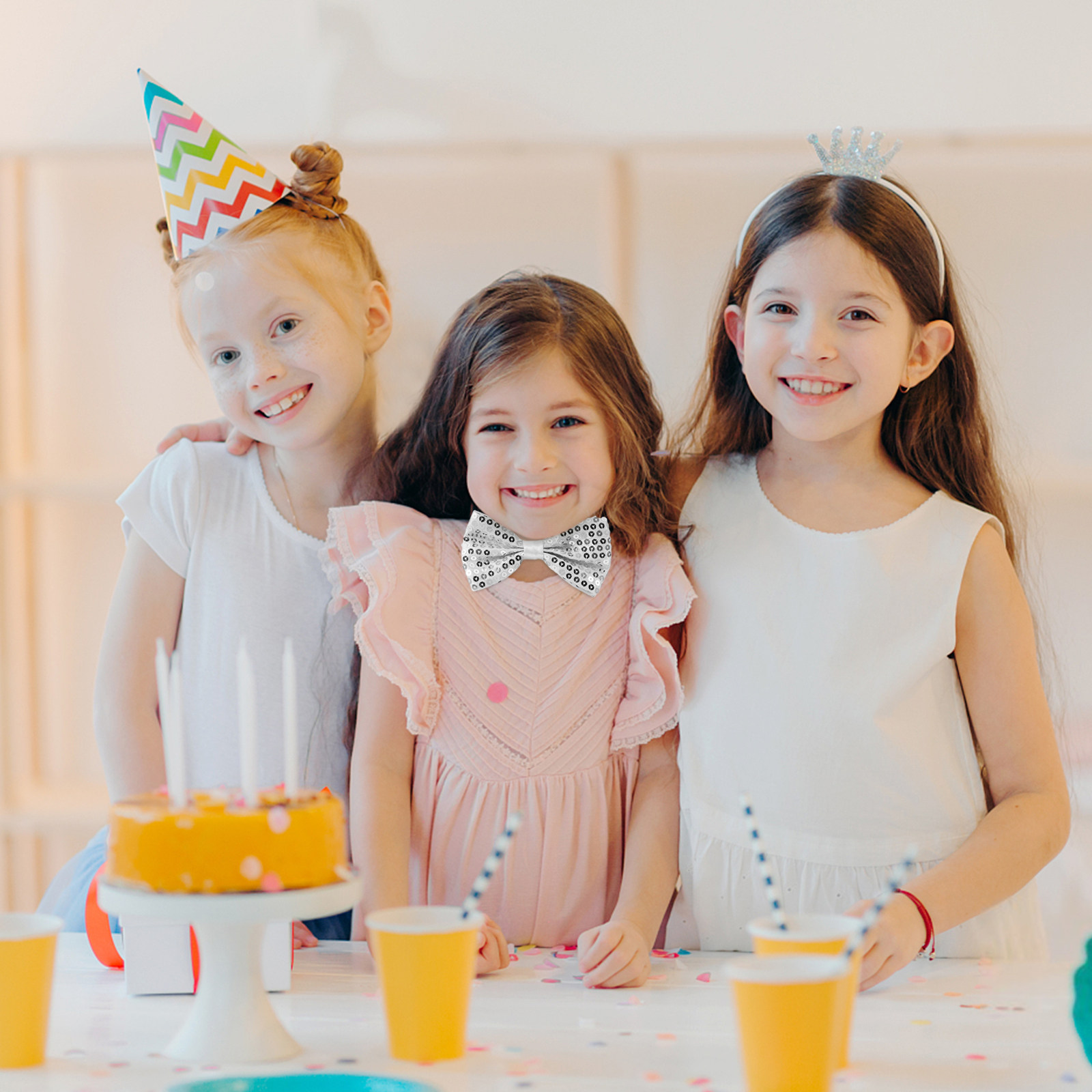 5Pcs Children Sequin Bow Ties  - Bow Tie Pre Tied ulasan dan harga